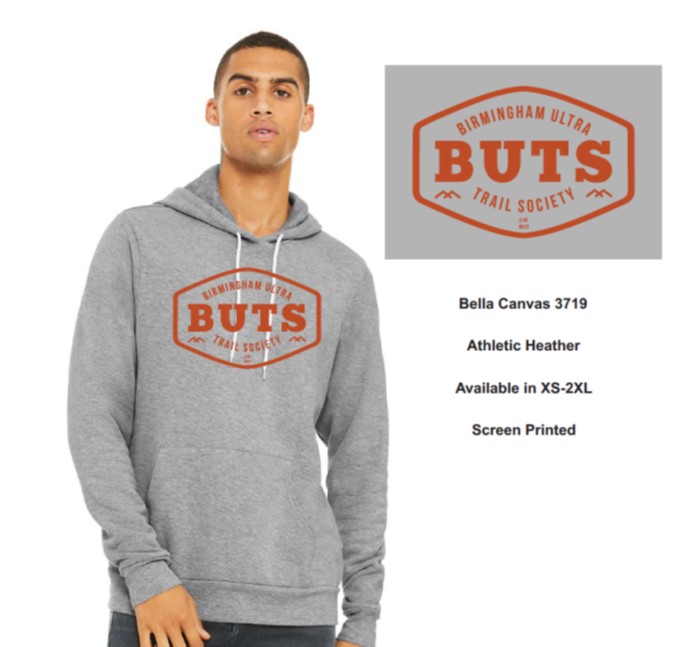 Soft, comfy BUTS-branded hoodie
